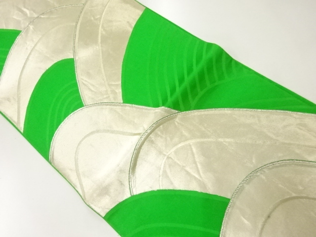 アンティーク　波模様織出し袋帯（材料）